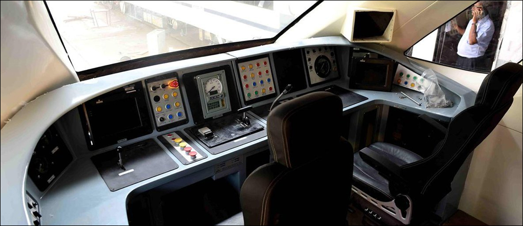Cockpit of Engineless Train