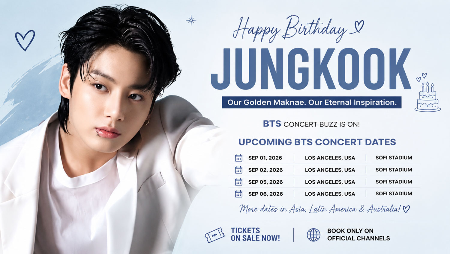 You are currently viewing Jungkook’s Birthday Sparks BTS Concert Buzz, Dates & Ticket Updates